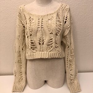 Crochet knit sweater